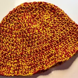 Handcrafted Red and Yellow Beanie